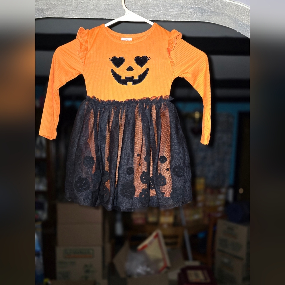 Orange and Black Pumpkin Kids Costume